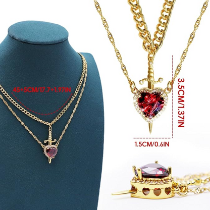 Heart & Sword Necklace