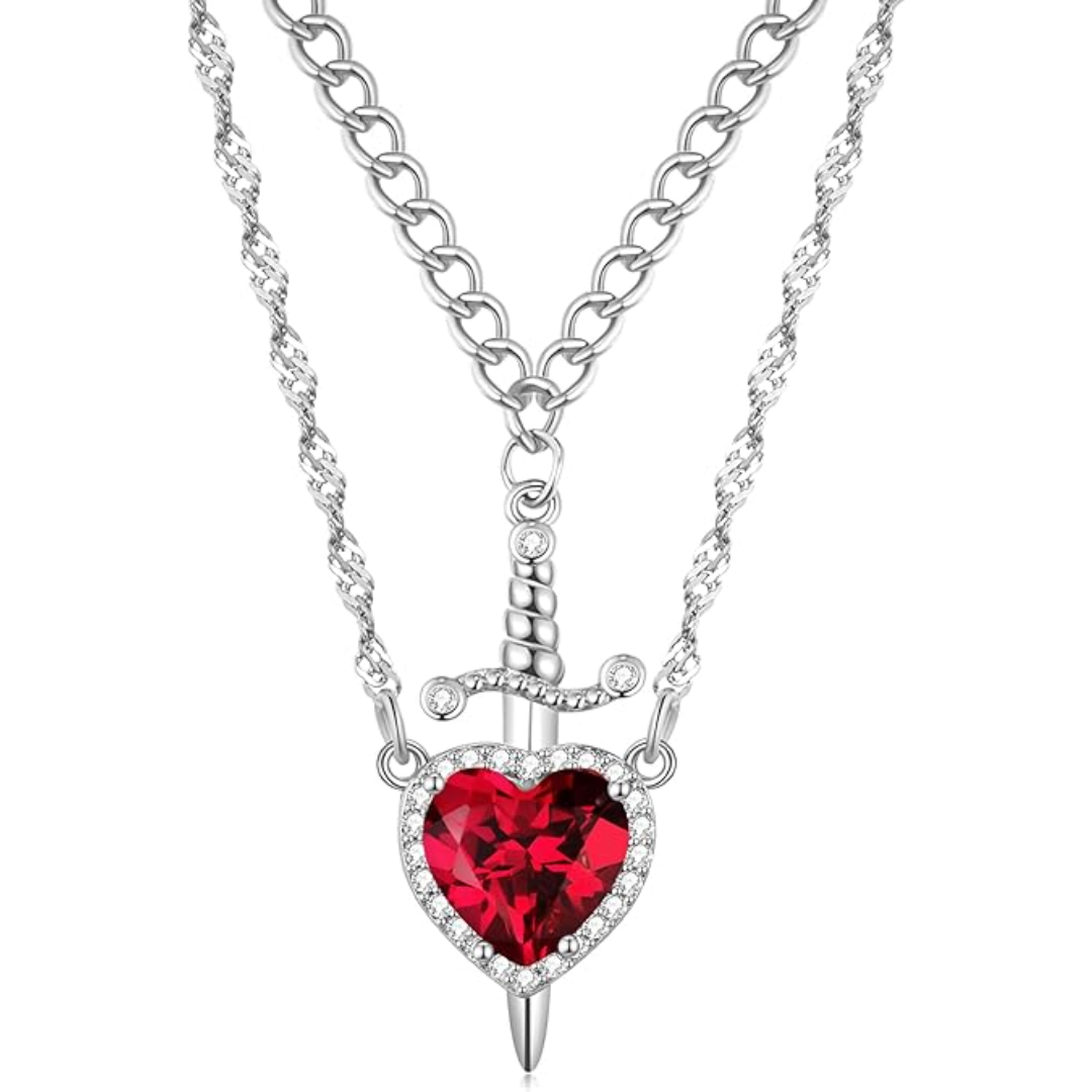 Heart & Sword Necklace