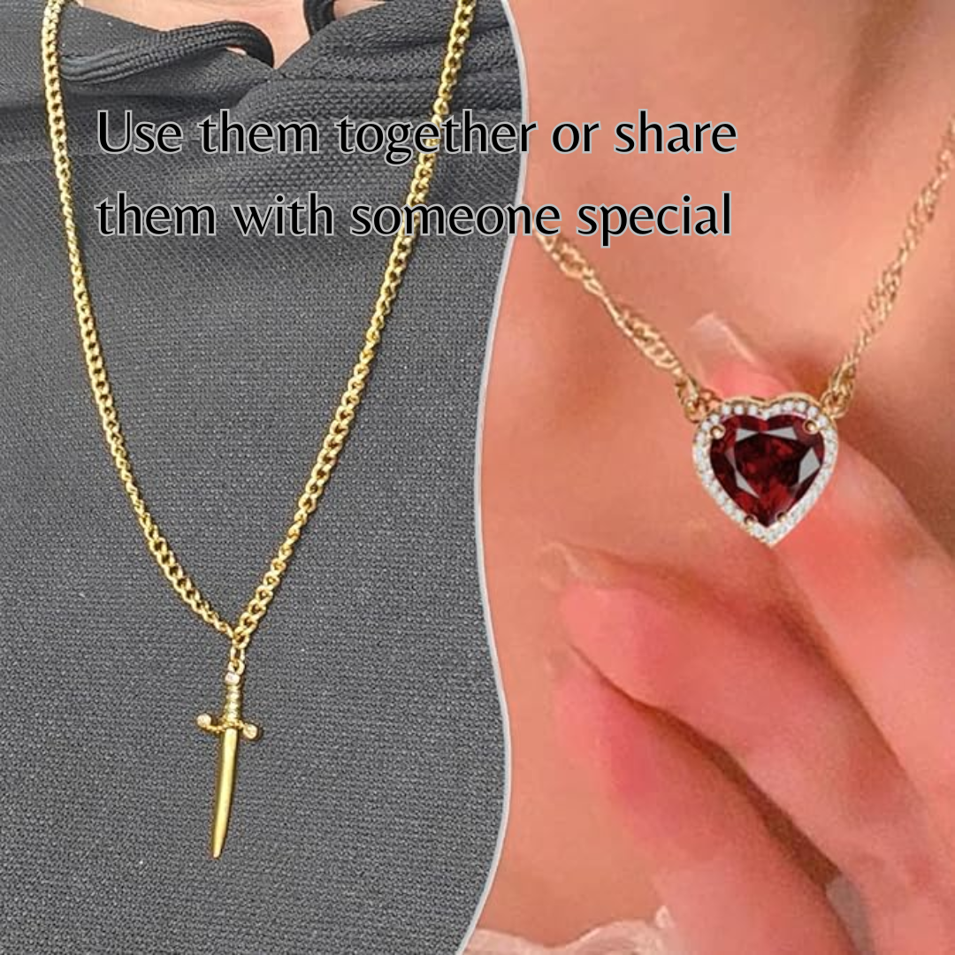 Heart & Sword Necklace